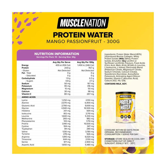 Muse Nation Protein Water Mango Passionfruit - 300g