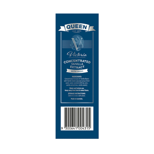 Queen Vic Concentrated Vanilla Extract W Seeds - 100mL
