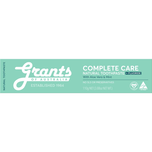 Grants Of Australia Complete Care Natural Toothpaste With Aloe & Mint 110g