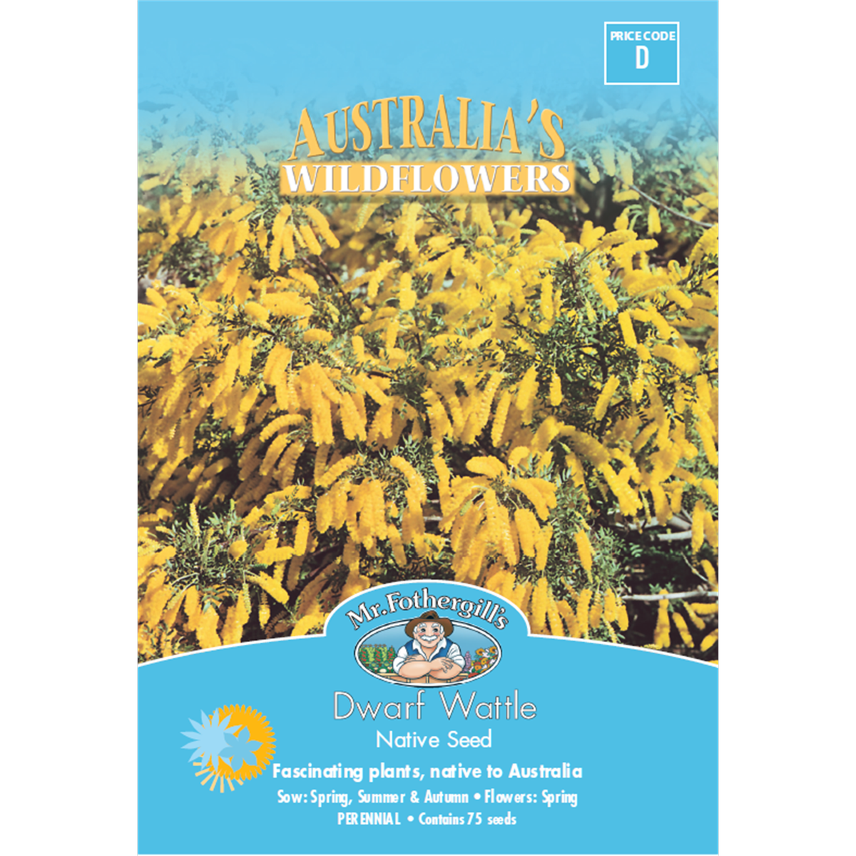 Mr Fothergill Dwarf Wattle Flower Seeds 100cm Seed Long Lasting