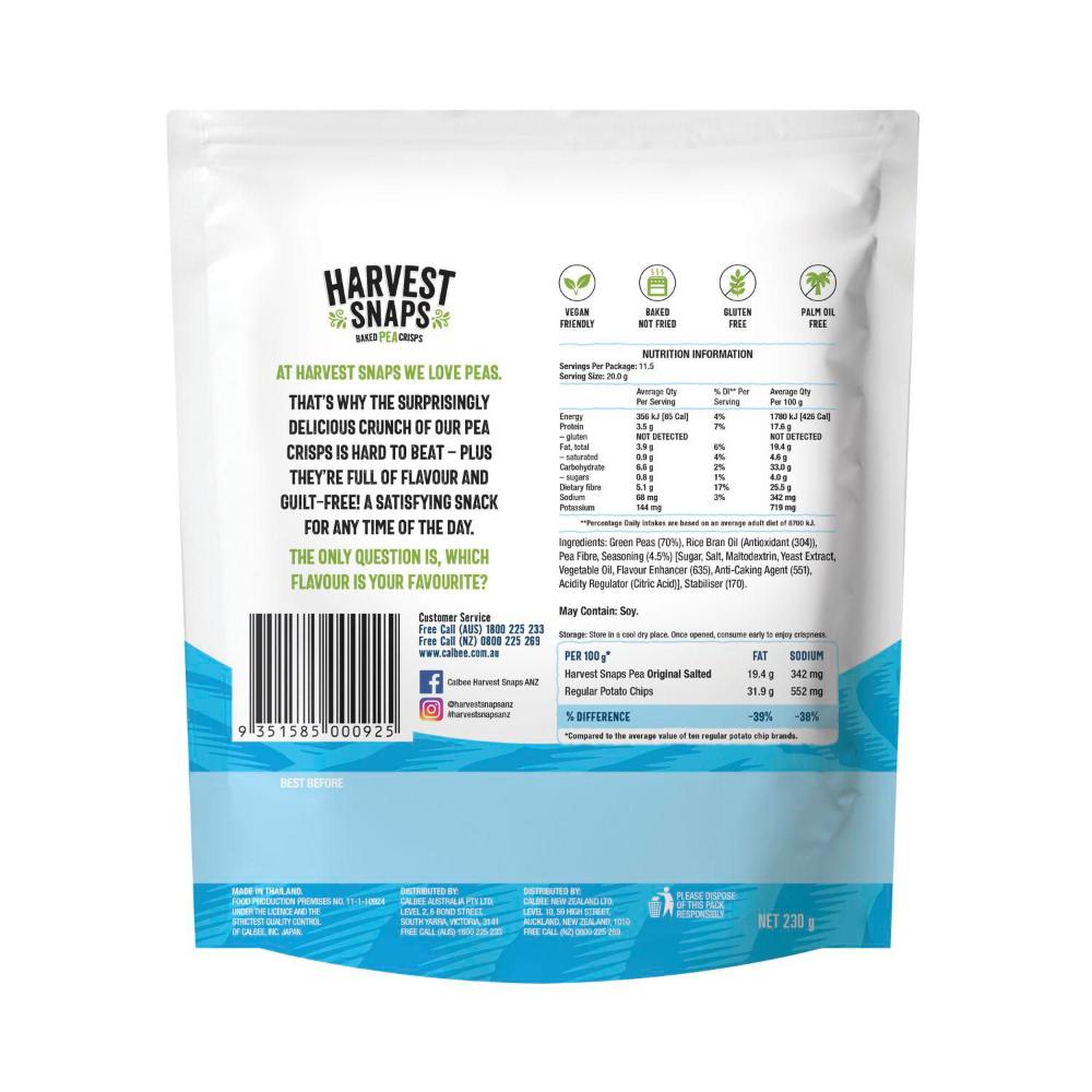 Harvest Snaps Pea Original Salted - 230g