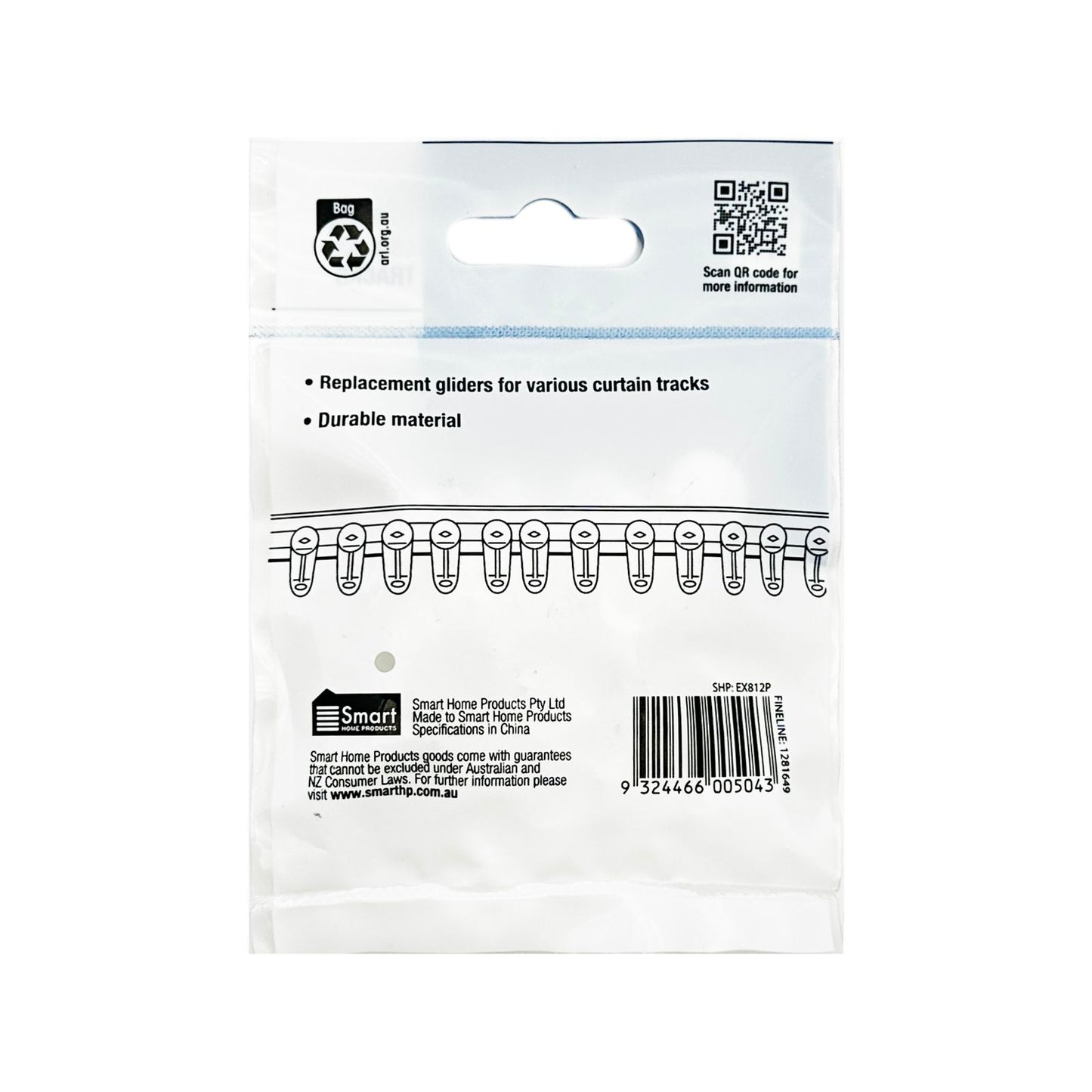 Windoware Curtain Track Glider - 10 Pack