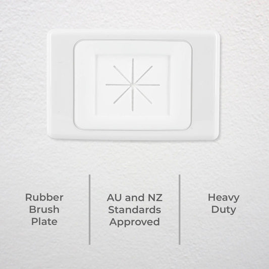 Deta Heavy Duty Rubber Brush Plate - White