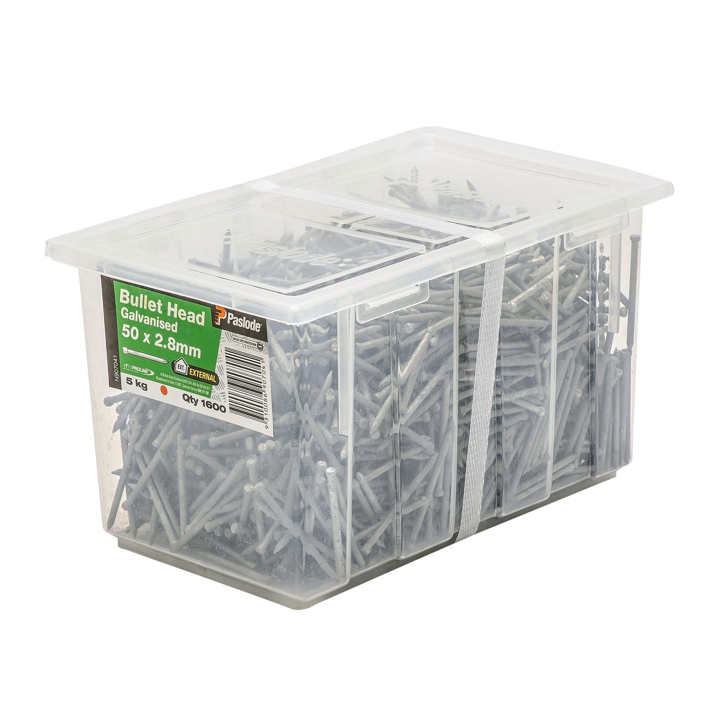 Paslode Galvanised Bullet Head Nails - 50 x 2.8mm - 5kg
