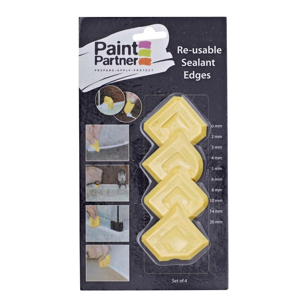 Paint Partner Silicone Scraper Set - 4 Piece - Flexible - Easy Clean