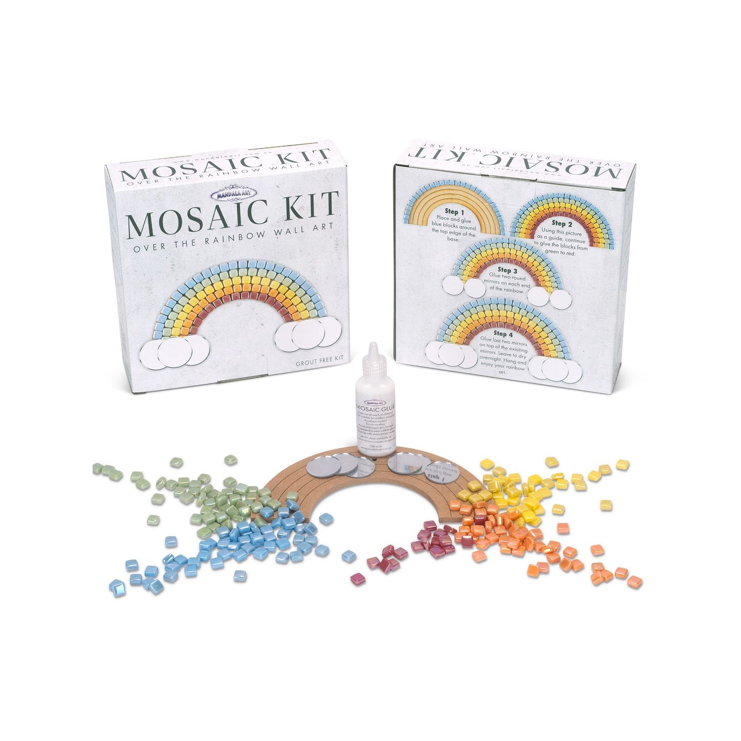 Mandala Art Over the Rainbow Mosaic Wall Art Kit - 170 x 170mm