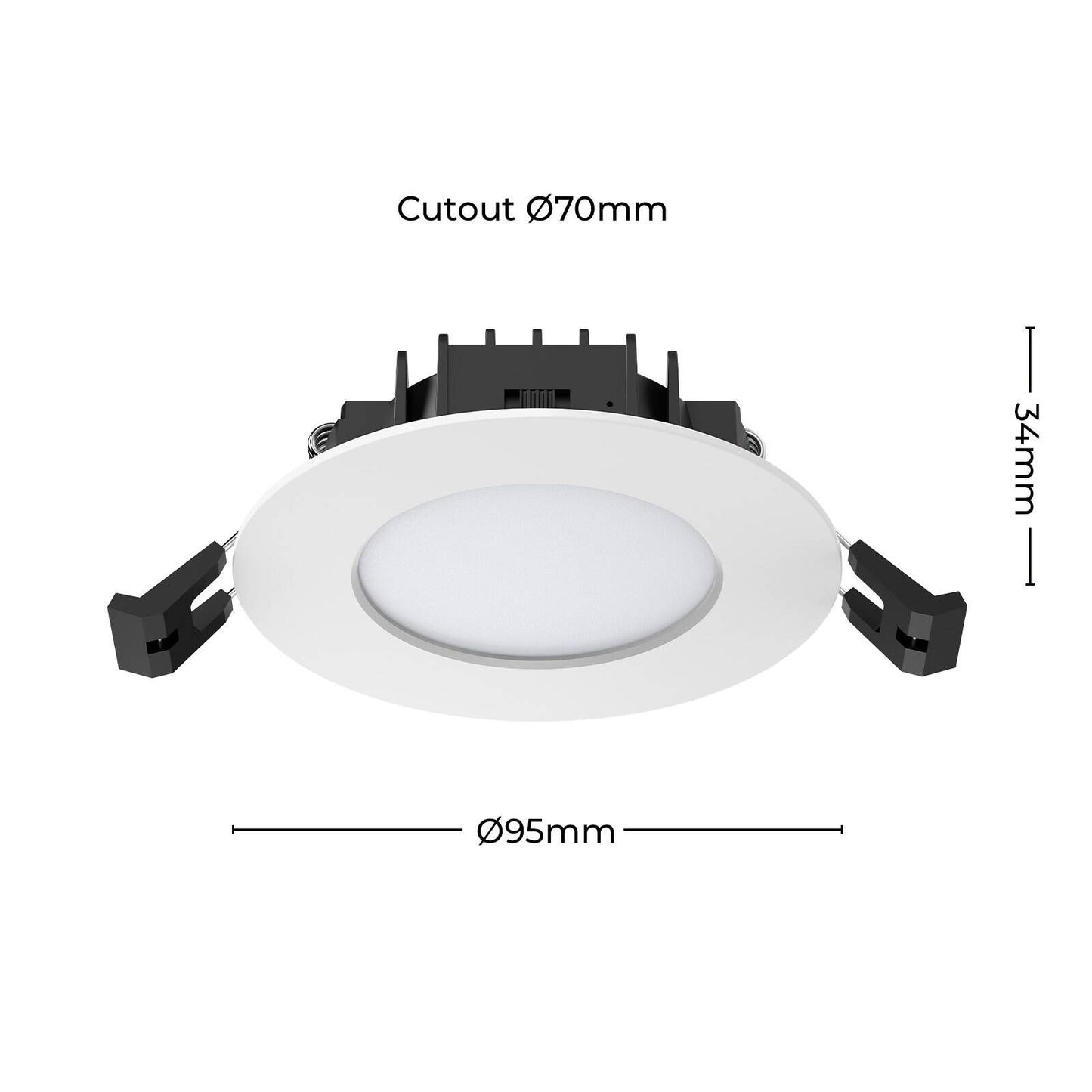 Arlec Dimmable LED Downlight - 7W - 70mm - Tri-Colour - IP65