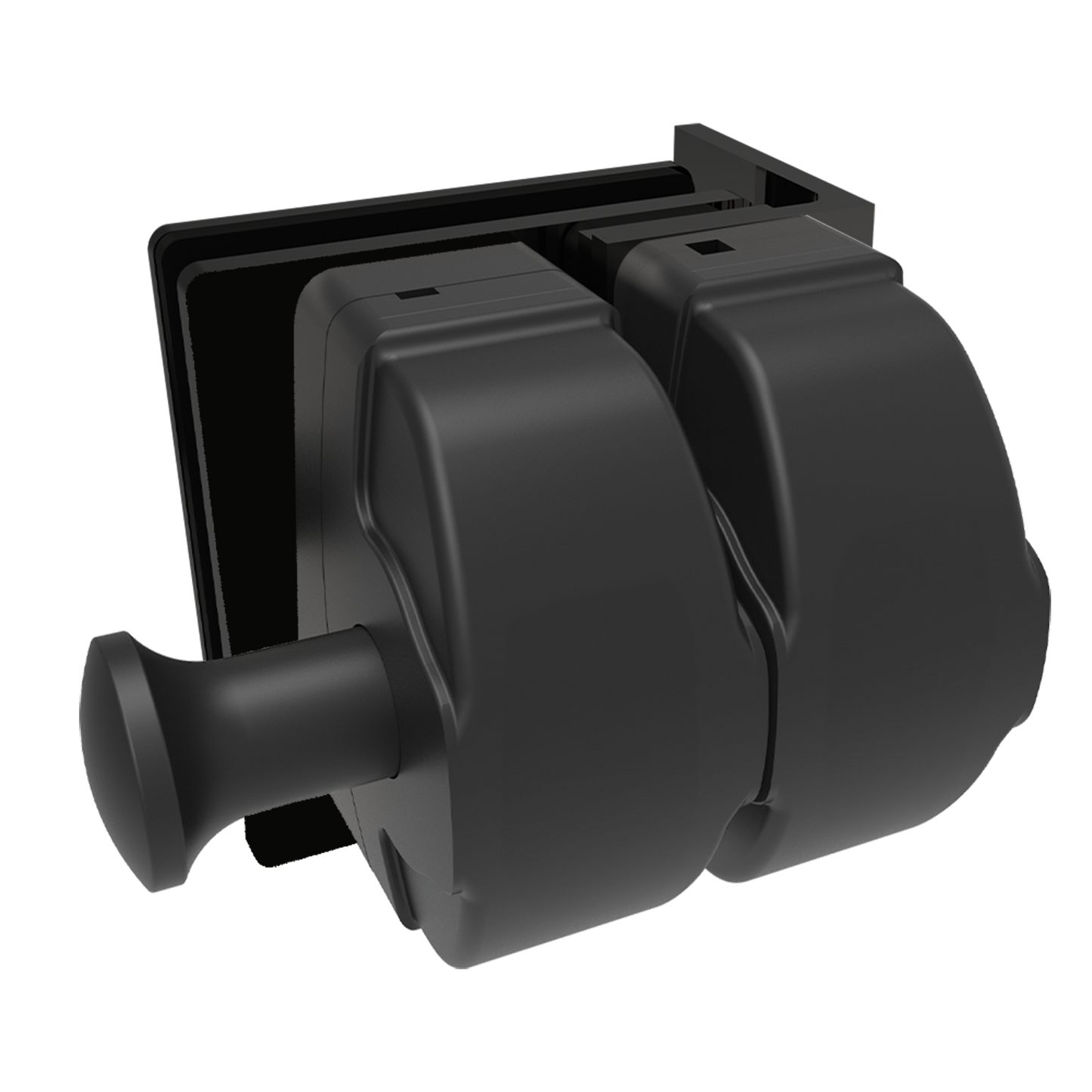 Protectoral Black Poly Matte Wall Post to Glass Gate Latch - 75 x 75 x 120mm