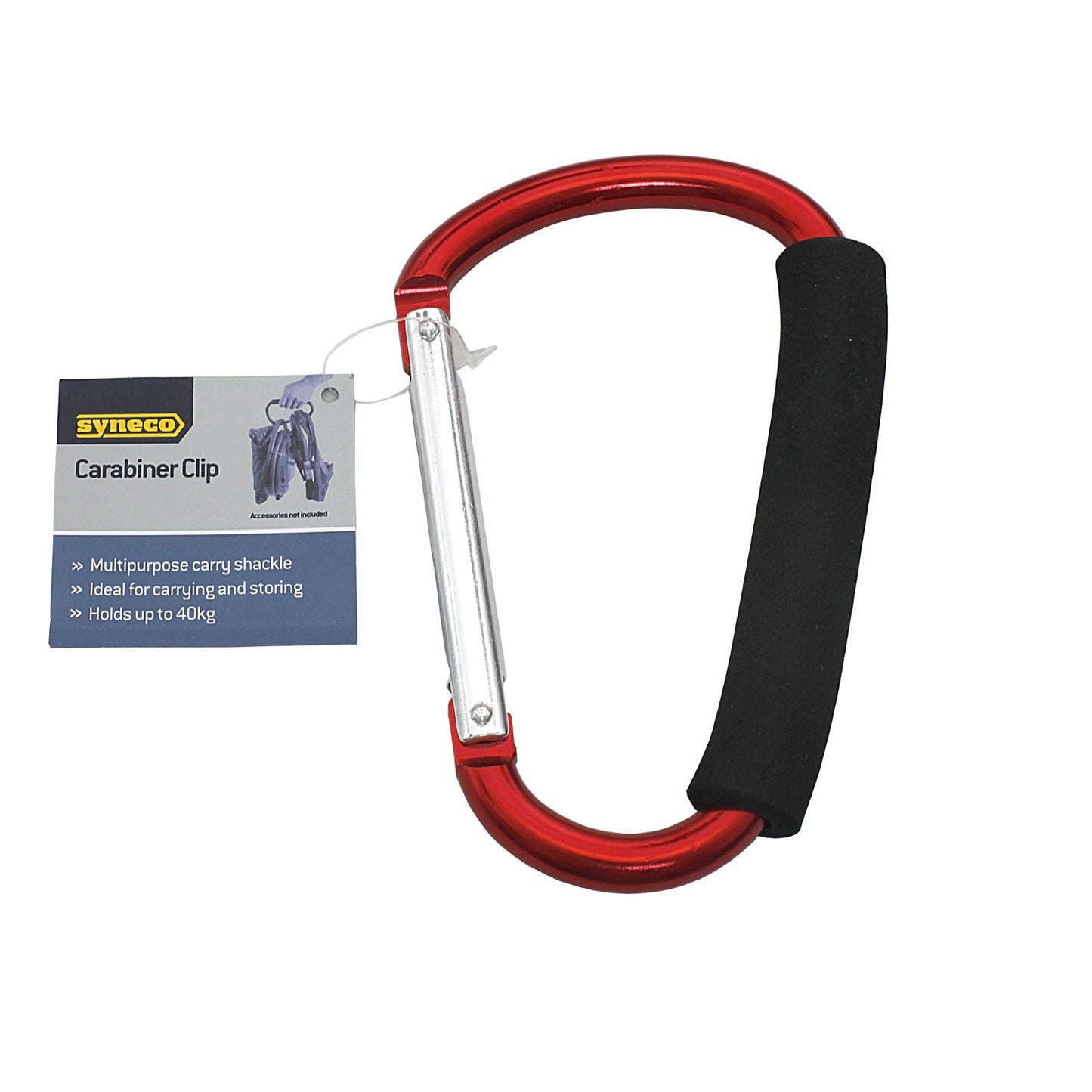 Syneco Aluminium Carabiner Clip - 10 x 16 x 1cm