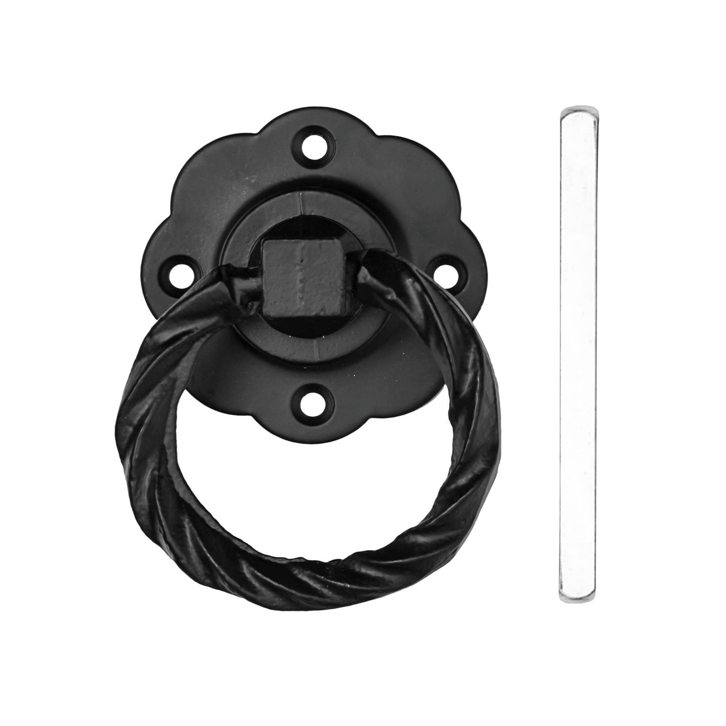 Pinnacle Black Gate Ring Pull - 75 x 45mm