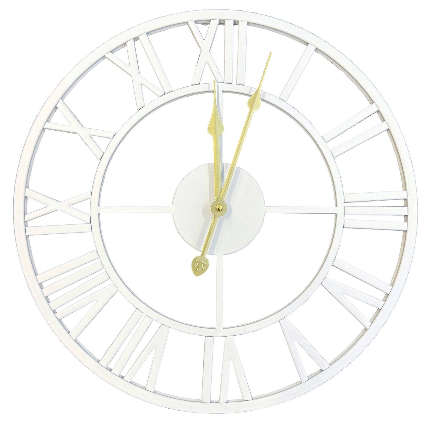 Infinity Classic White Metal Wall Clock - 40cm