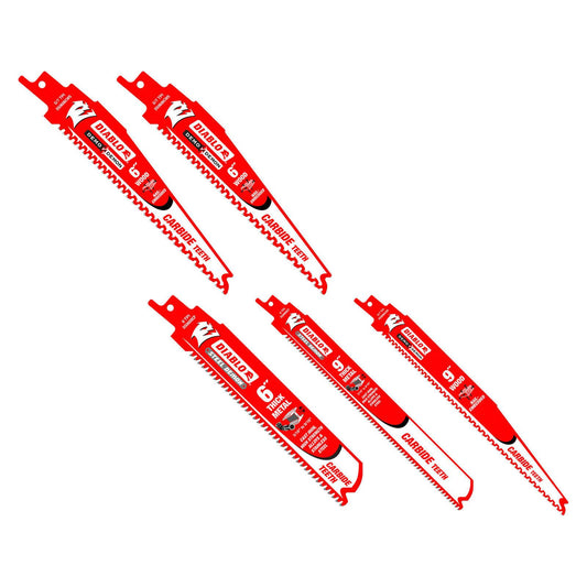 Diablo Demo Demon Carbide Reciprocating Saw Blade Set - 5 Piece - 55 x 15 x 385mm