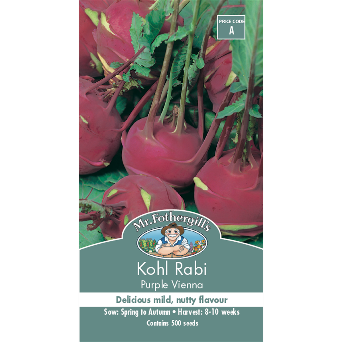 Mr Fothergill S Purple Vienna Kohl Rabi Seeds - 75mm - Easy Grow - Nutty Flavor