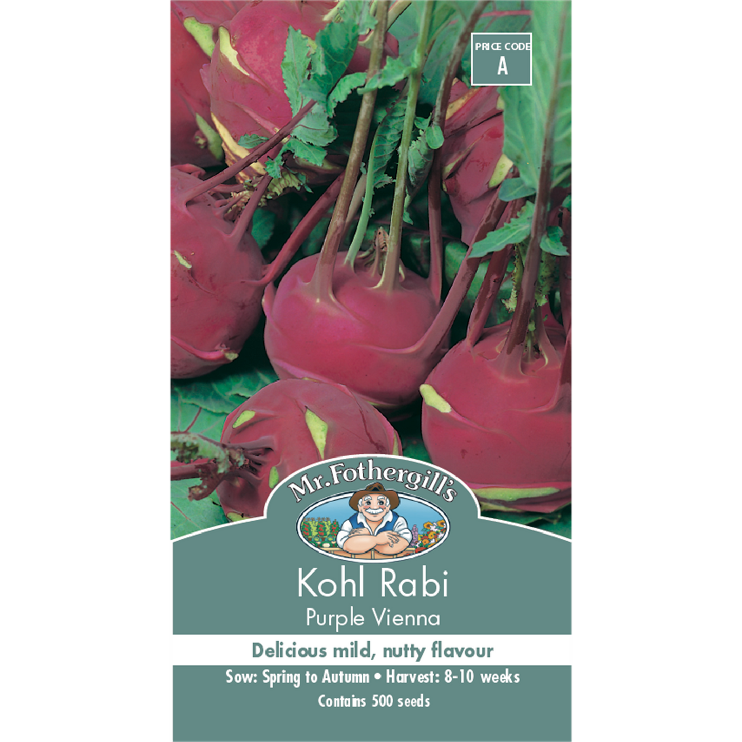 Mr Fothergill Purple Vienna Kohl Rabi Seeds