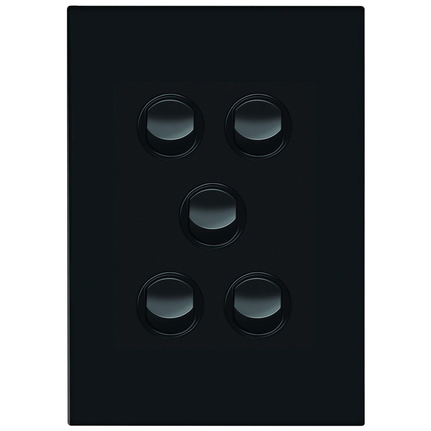 HPM Vivo 5 Gang Wall Switch - 85 x 118mm - Grey