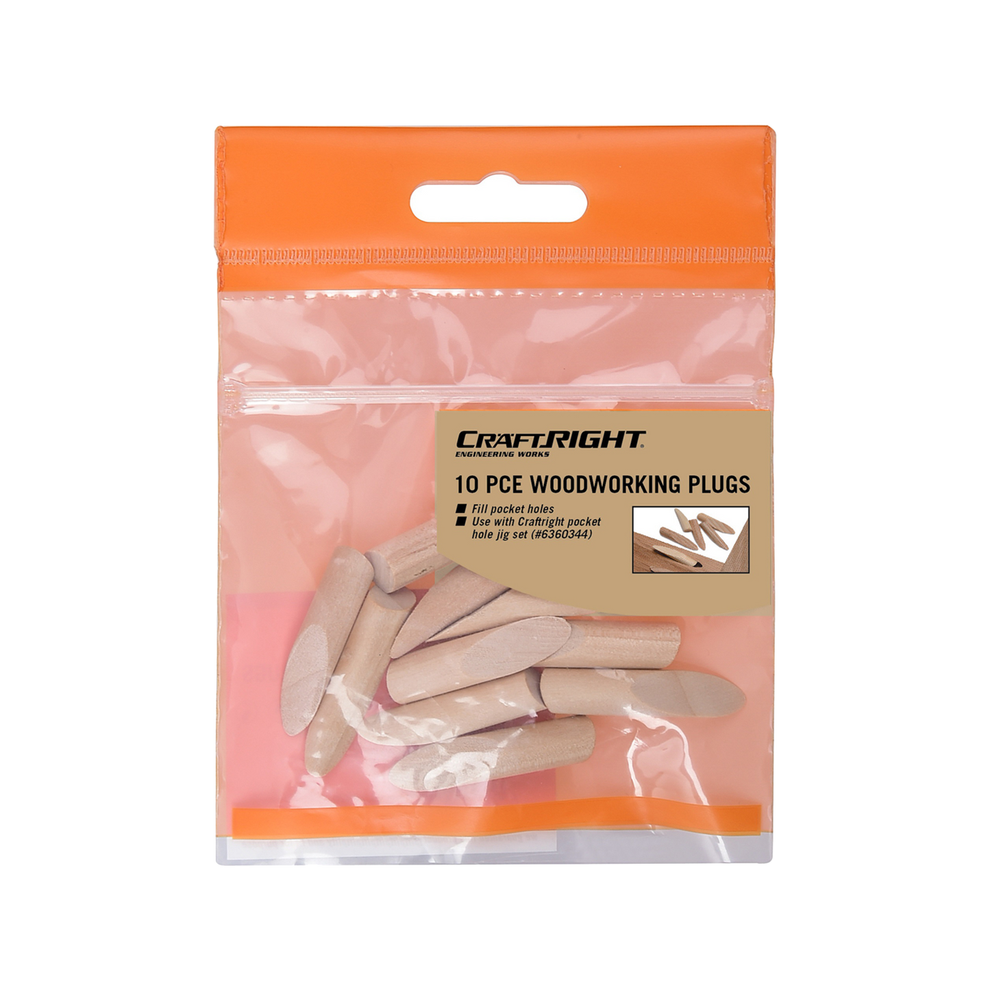 Craftright Woodworking Plug - 50mm x 60mm x 30mm - 10 Pack