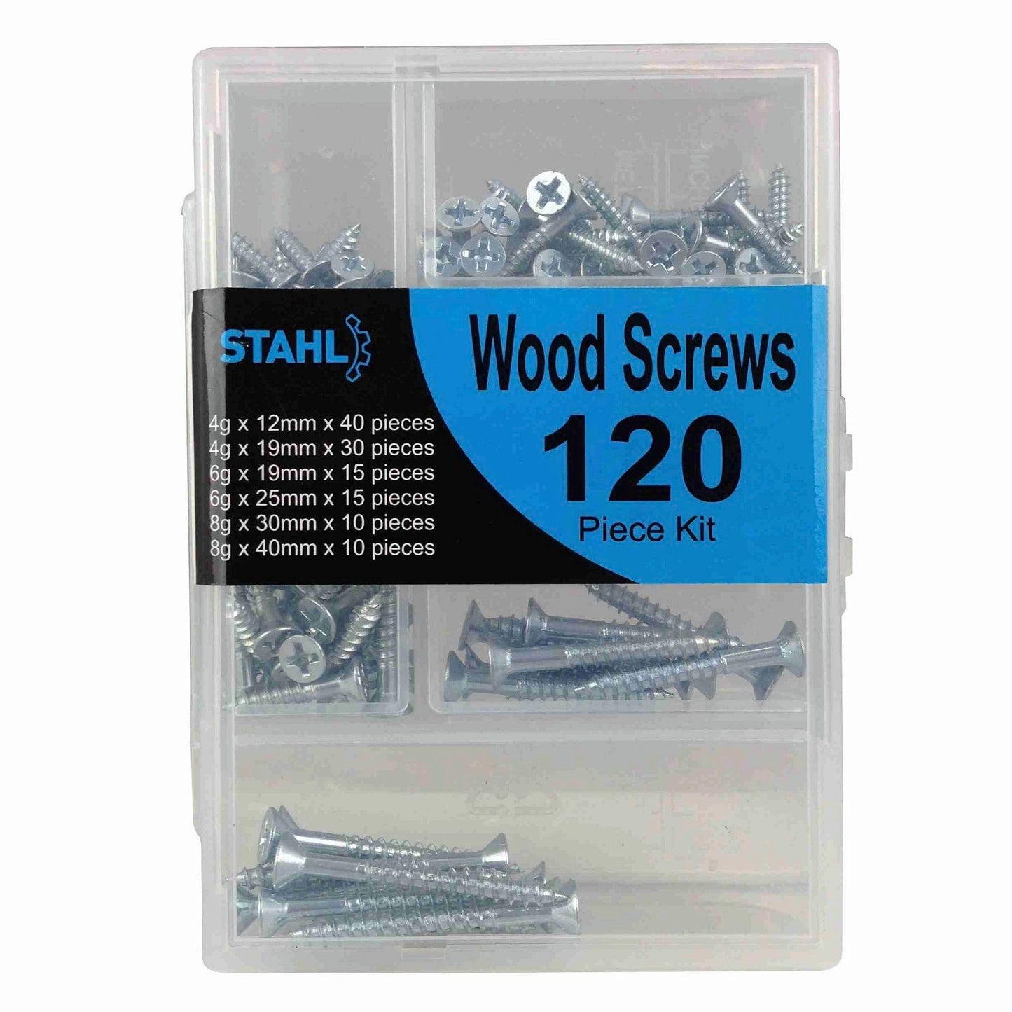 Stahl Wood Screws - 120 Piece