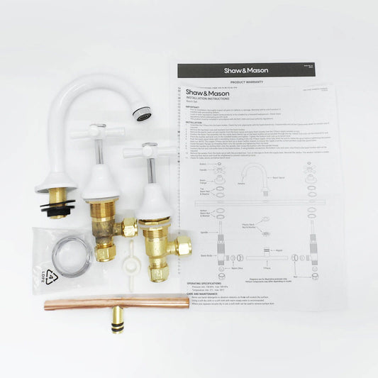 Shaw Mason White Basin Set - 290 x 70 x 195mm