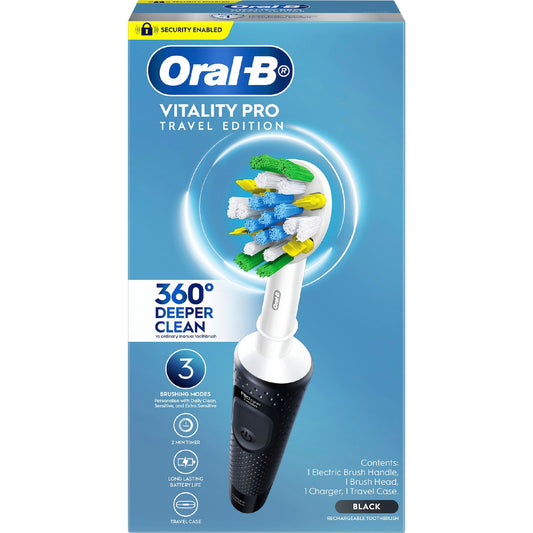 Oral-b Vitality Pro Deep Electric Toothbrush & Travel Case Black Each