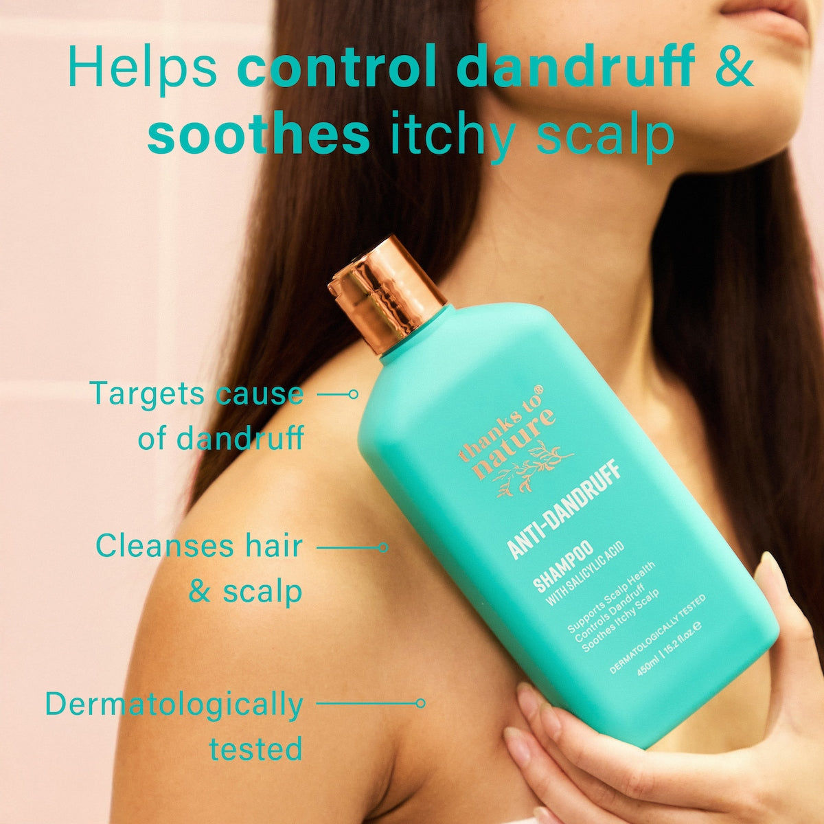 Thanks To Nature Anti Dandruff Shampoo With Salicylic Acid 450ml