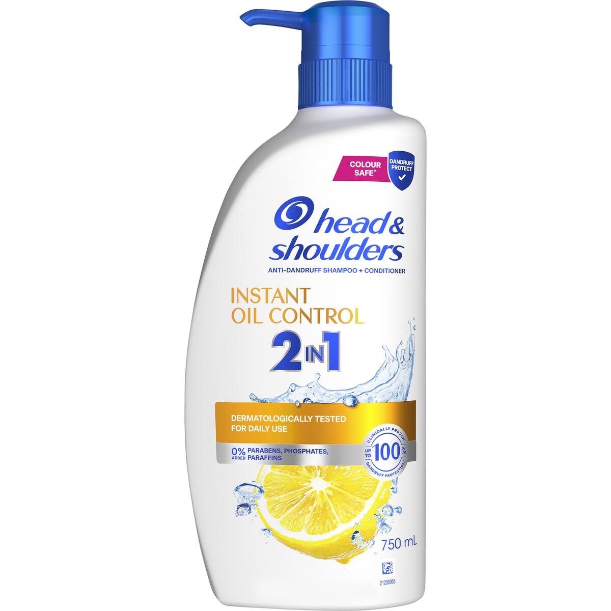 Head & Shoulders Instant Oil Control 2in1 Anti Dandruff Shampoo & Conditioner 750ml