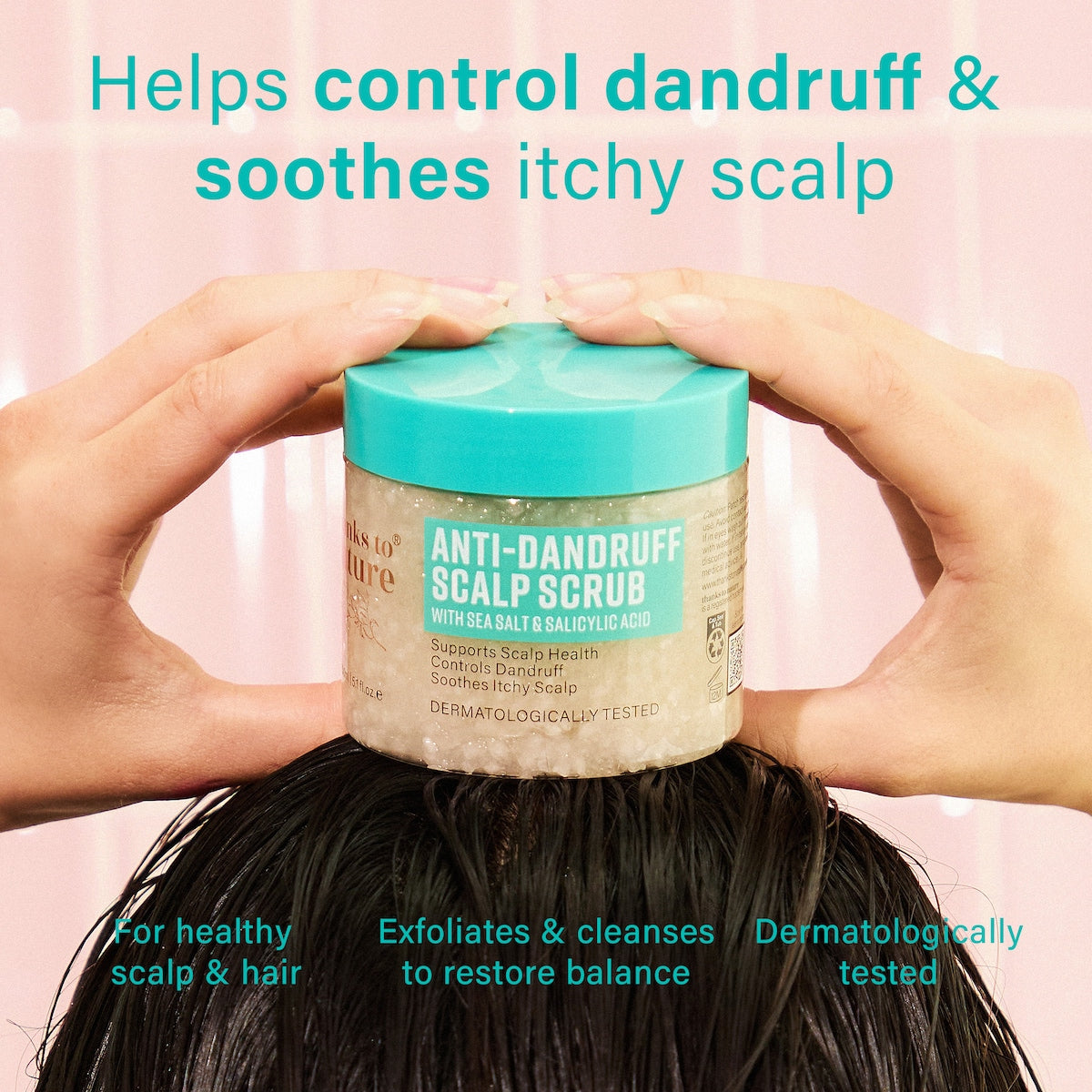 Thanks To Nature Anti Dandruff Scalp Scrub With Sea Salt & Salicylic Acid 235g