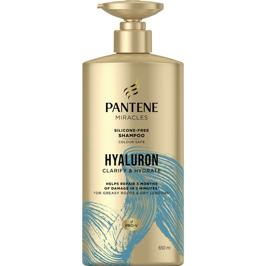 Pantene Hyaluron Clarify & Hydrate Silicone Free Shampoo 650ml