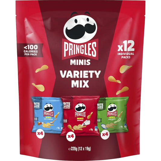 Pringles Minis Variety Mix Potato Chips 228g 12 Pack
