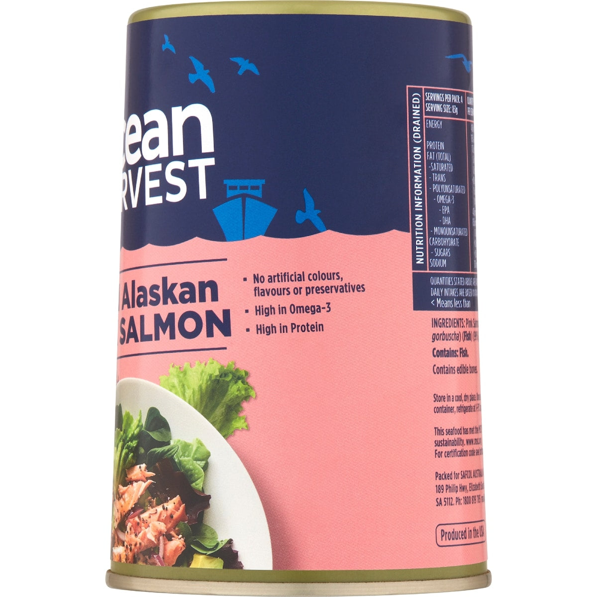 Ocean Harvest Wild Alaskan Pink Salmon 415g