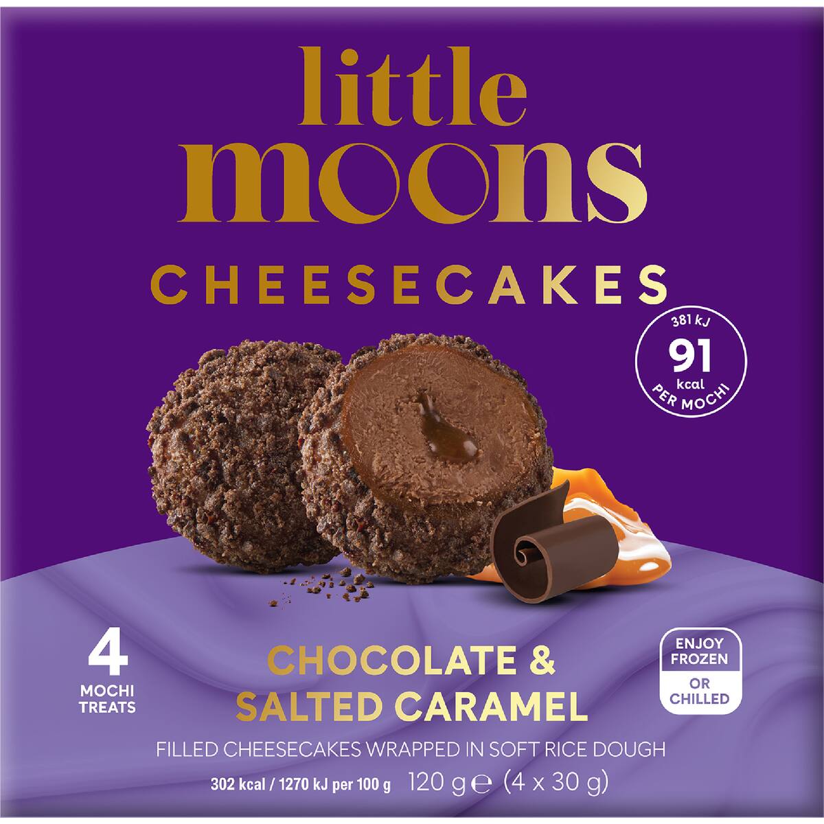 Little Moons Cheesecake Chocolate & Salted Caramel 4 Pack