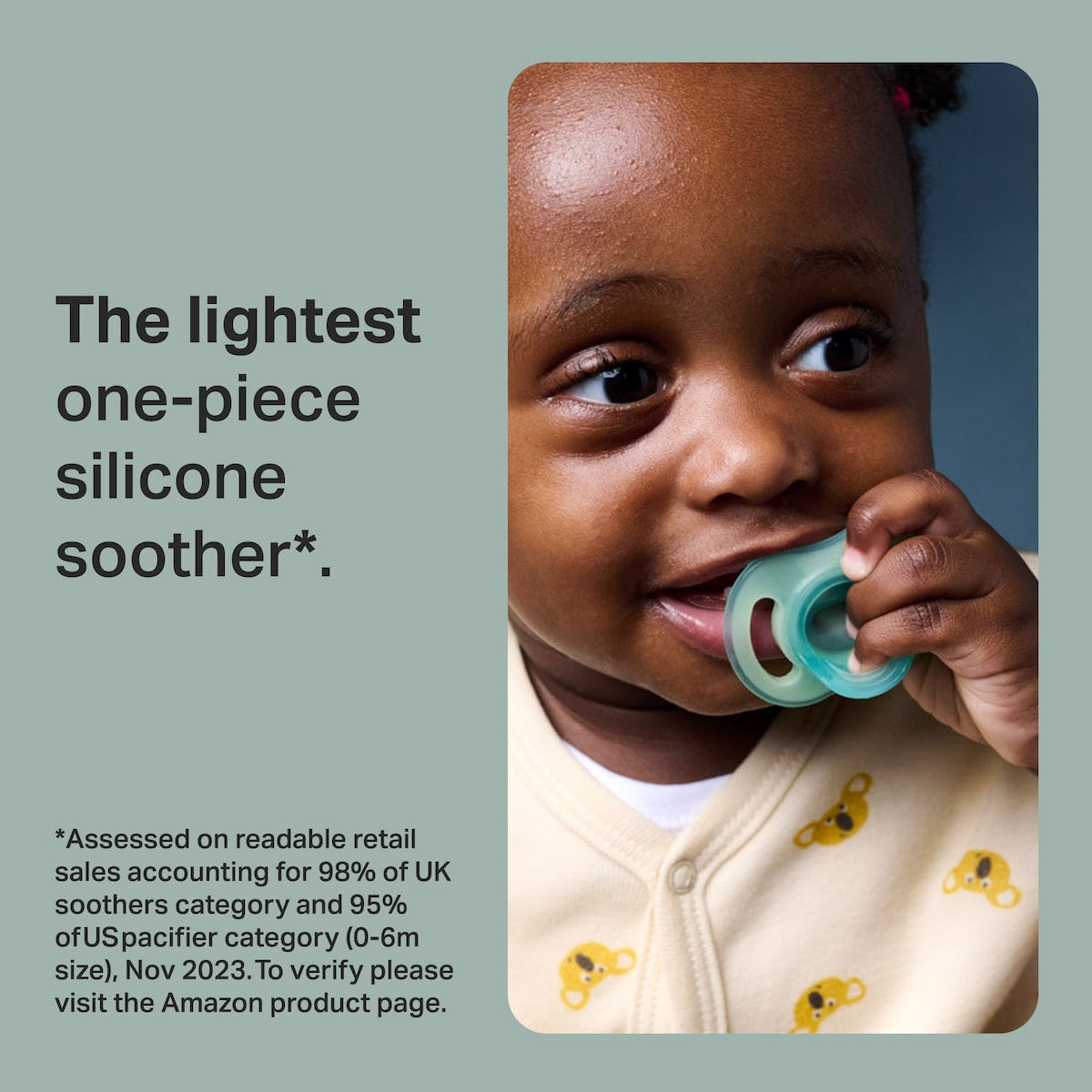 Tommee Tippee Ultra Light Silicone Soother Night 0-6m Assorted 2 Pack