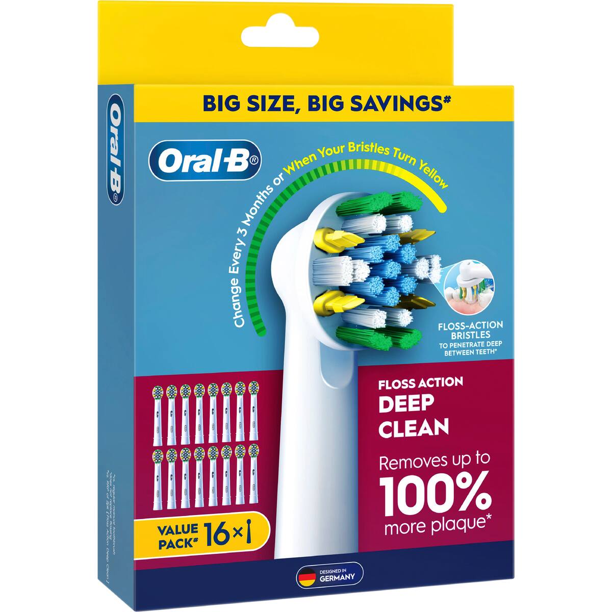 Oral-b Floss Action Toothbrush Heads Replacements 16 Pack