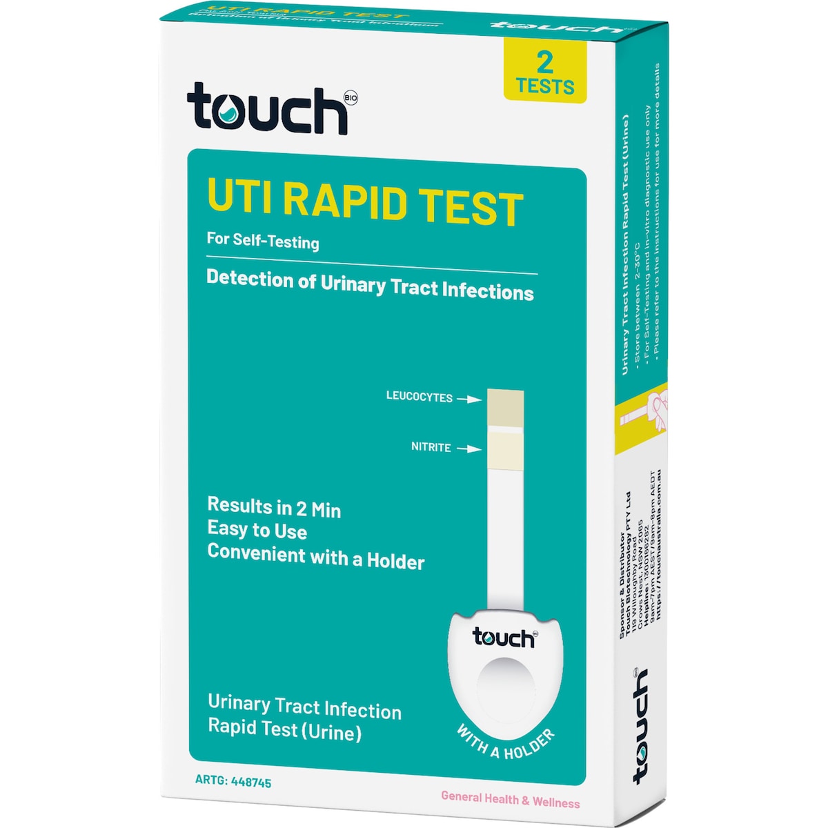 Touch Uti Rapid Test 2 Pack