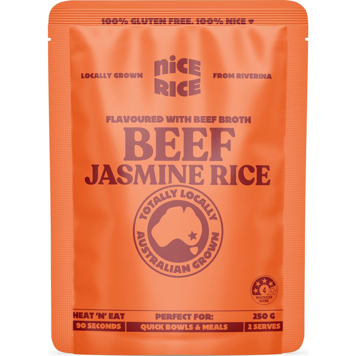 Nice Rice Microwave Beef Jasmine Rice 250g