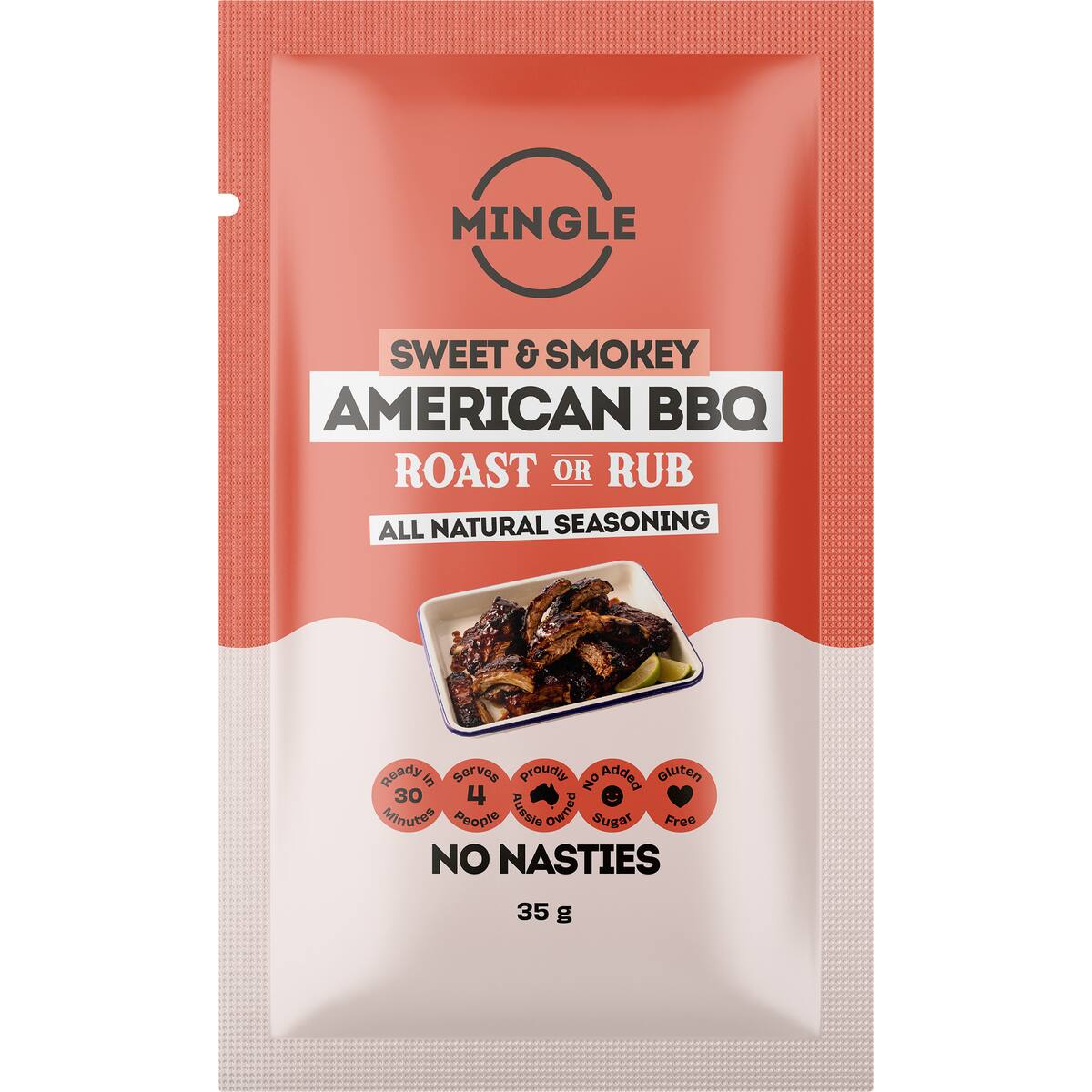 Mingle American Bbq Seasoning Sweet & Smokey 35g