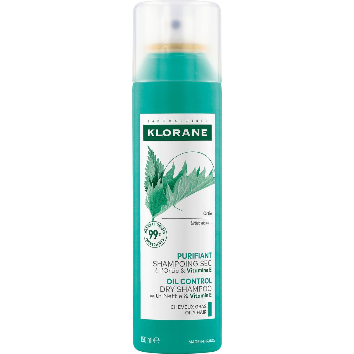 Klorane Oil Control Dry Shampoo With Nettle & Vitamin E 150ml