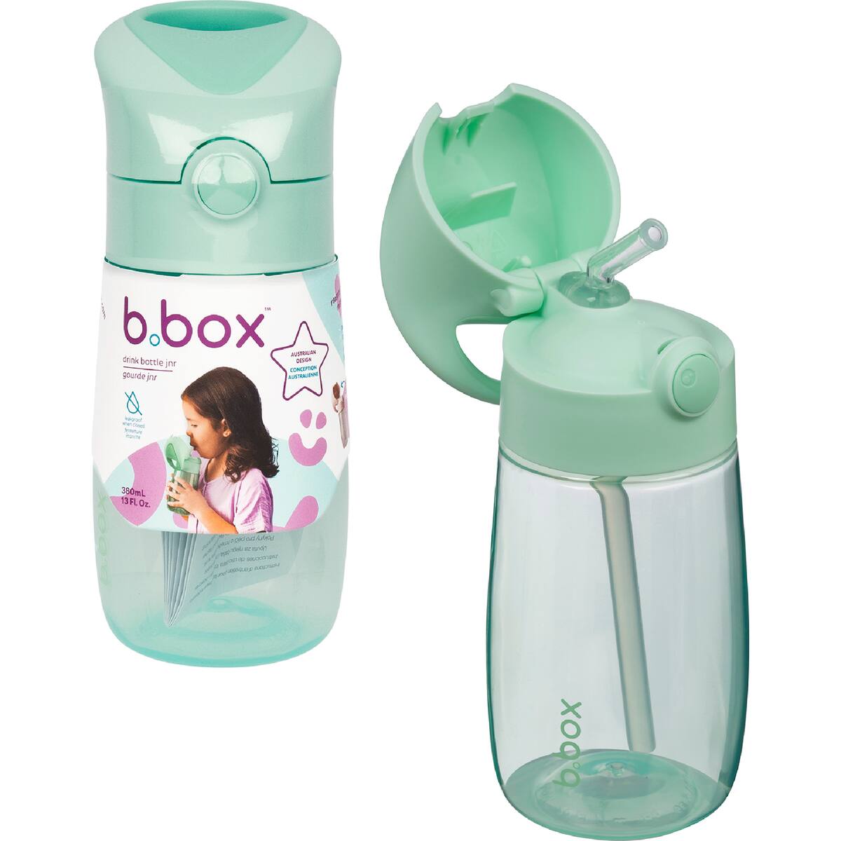 B.box Junior Drink Bottle Assorted 380ml Each
