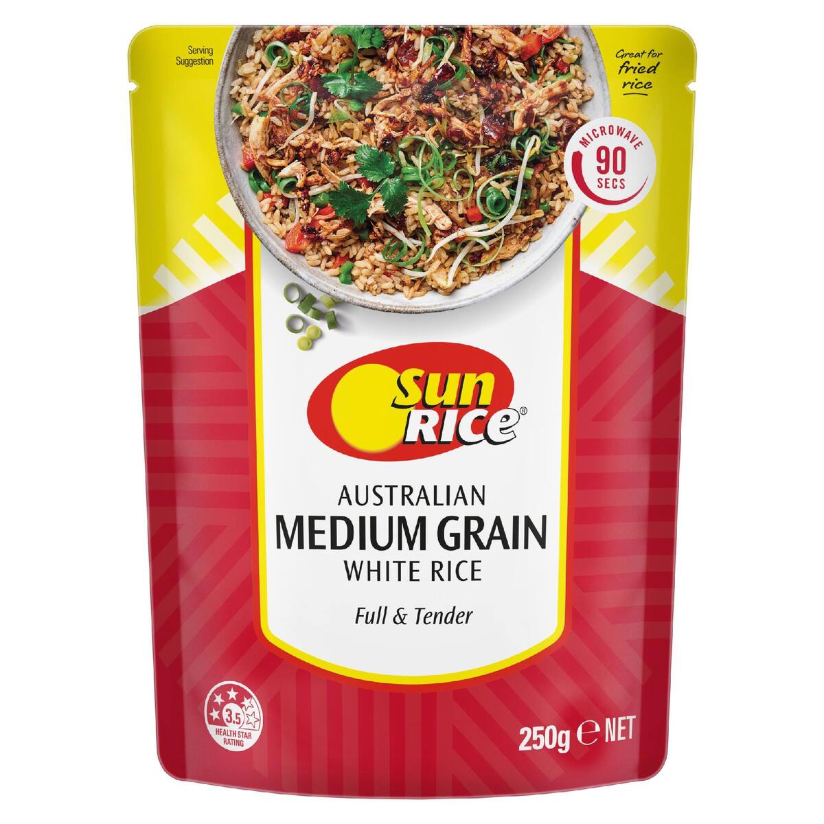 Sunrice Microwave Medium Grain Rice Pouch 250g