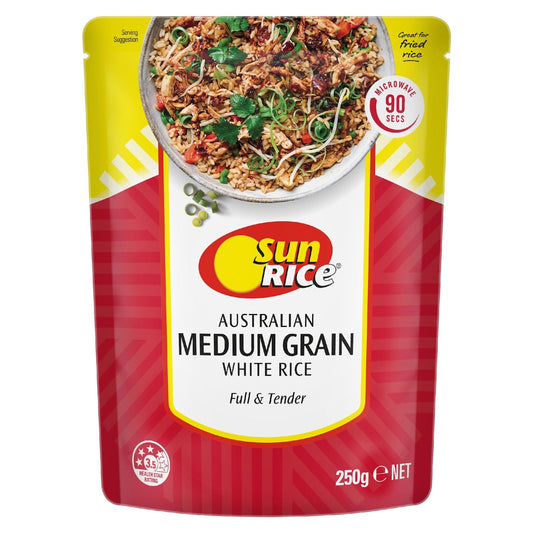 Sunrice Microwave Medium Grain Rice Pouch 250g
