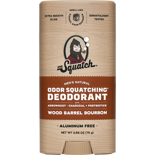 Dr Squatch Mens Natural Deodorant Wood Barrel Bourbon 75g