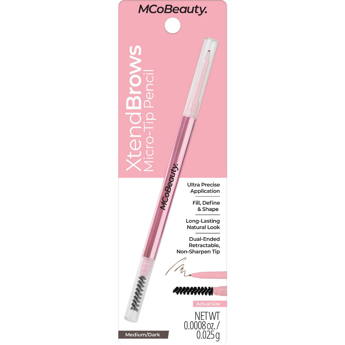 Mcobeauty Xtend Brows Micro Tip Pencil Medium/dark Each