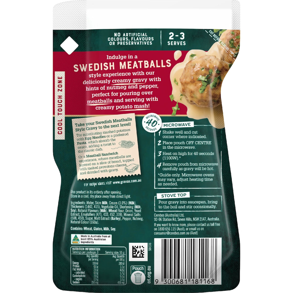 Gravox Best Ever Swedish Meatballs Style Gravy 165g