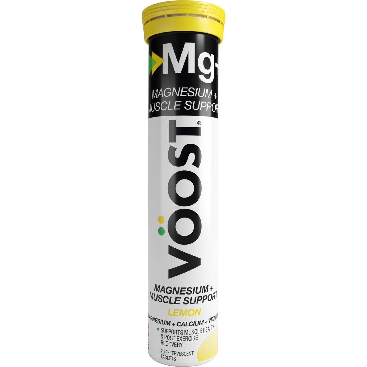 Voost Magnesium & Muscle Support Effervescent Tablets Lemon 20 Pack
