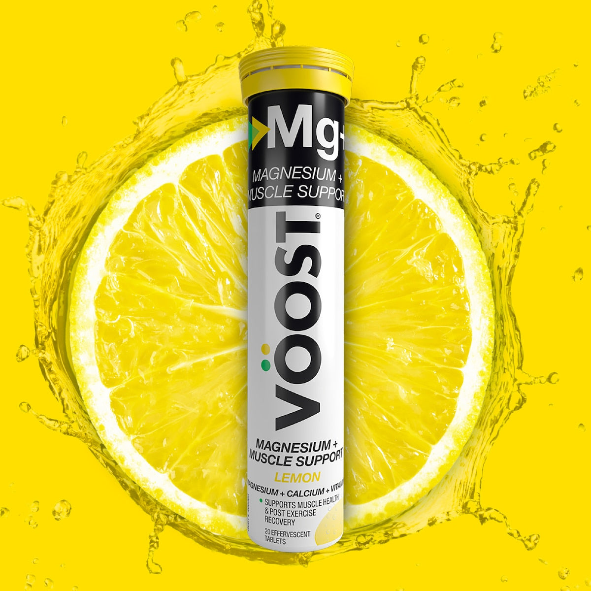 Voost Magnesium & Muscle Support Effervescent Tablets Lemon 20 Pack