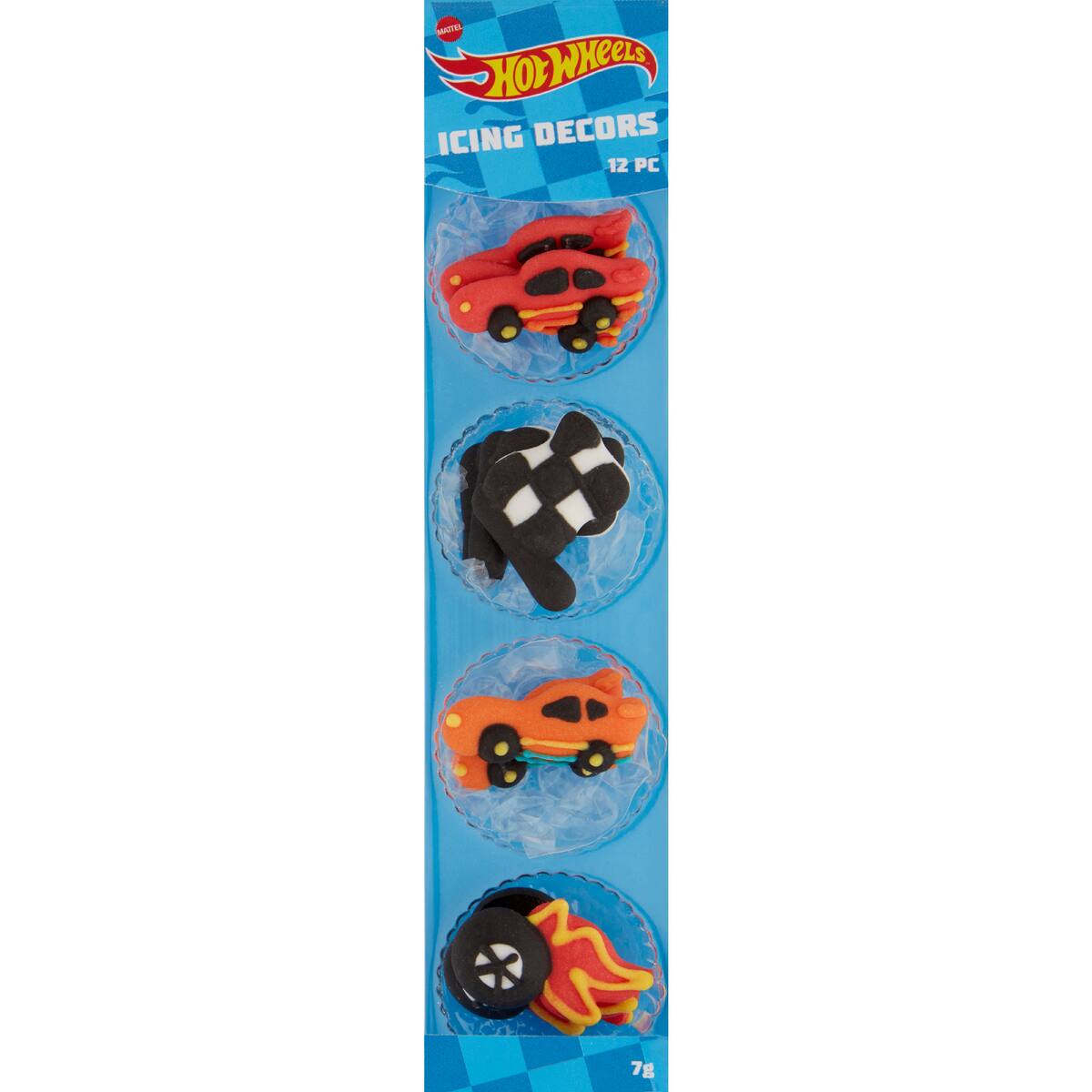 Dollar Sweets Hot Wheels 2d Icing Decorations 12 Pack