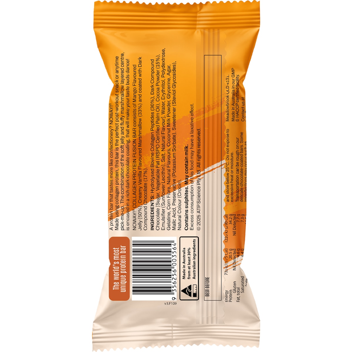 No Way! Collagen Protein Fusion Bar Mango & Vanilla 60g