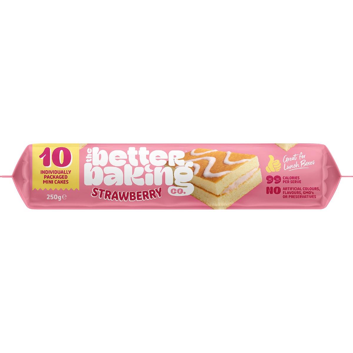 The Better Baking Co. Mini Cakes Strawberry 10 Pack