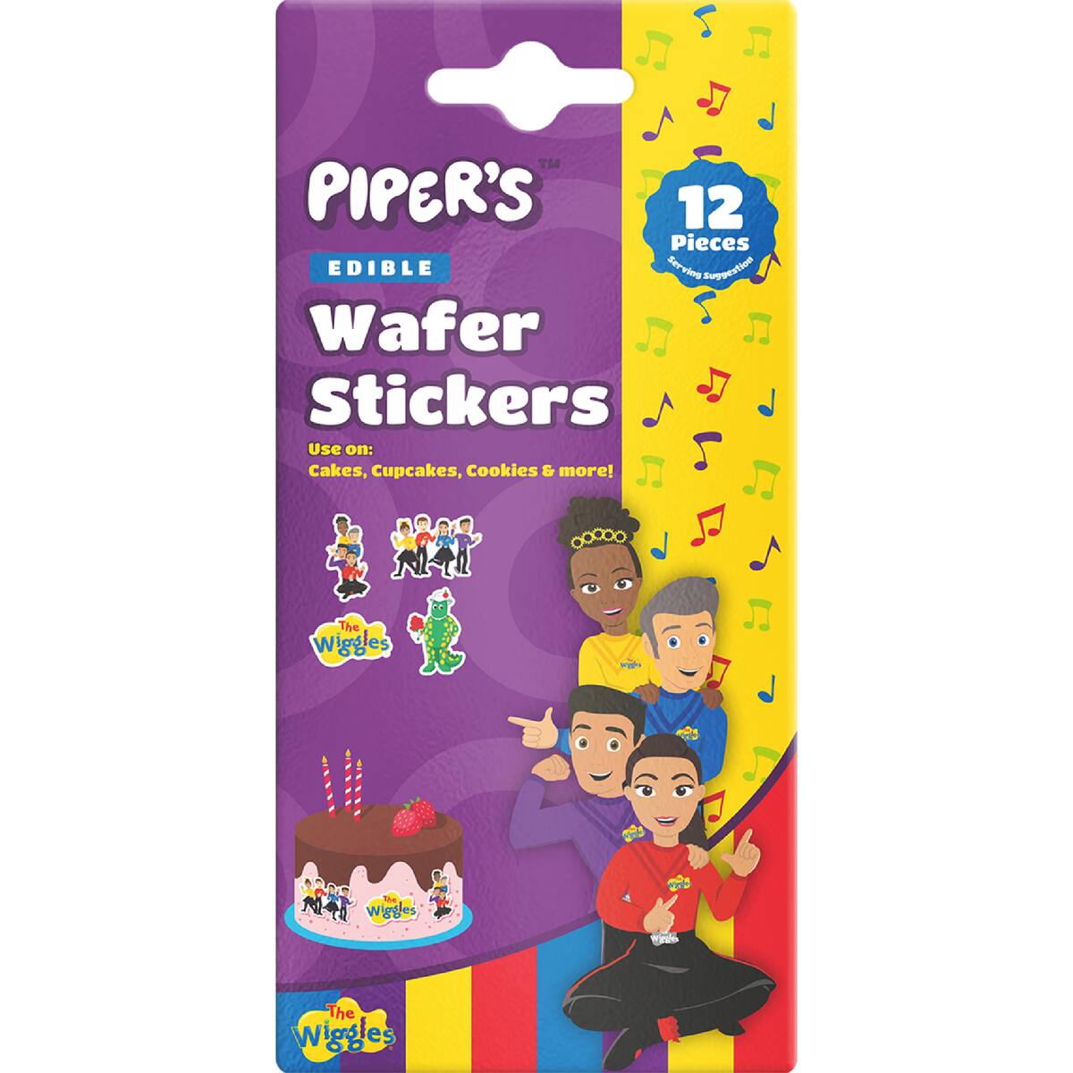 Piper's Edible Wafer Stickers The Wiggles 12 Pack