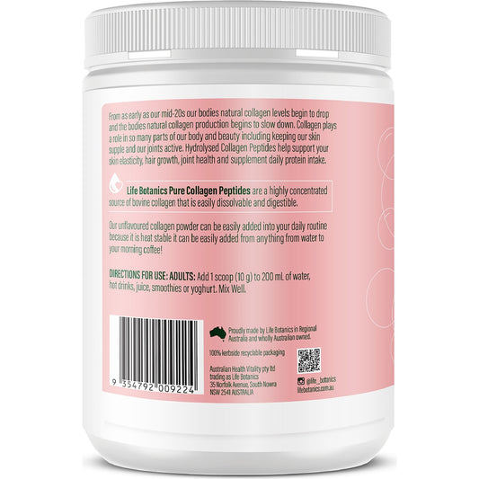 Life Botanics Pure Collagen Peptides Unflavoured 300g