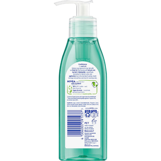 Nivea Derma Skin Clear Wash Gel 150ml